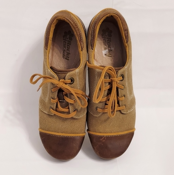 Rocky 4EurSole Rococo Low Wedge Lacer Shoe - Picture 2 of 6